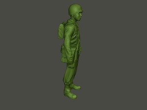american soldier ww2 stand a8 3D Print Model