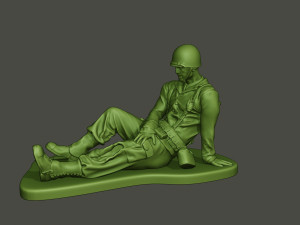 american soldier ww2 wounded a8 3D 打印模型