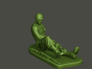 american soldier ww2 wounded a8 3D 打印模型