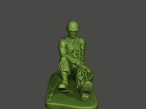 american soldier ww2 wounded a8 3D 打印模型