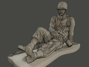 american soldier ww2 wounded a8 3D 打印模型