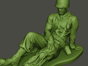 american soldier ww2 wounded a8 3D 打印模型