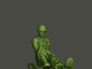 american soldier ww2 wounded a8 3D 打印模型