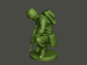 american soldier ww2 cutting a8 Modello di stampa 3D