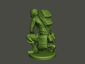american soldier ww2 cutting a8 Modello di stampa 3D