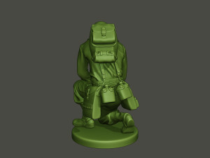 american soldier ww2 cutting a8 Modello di stampa 3D