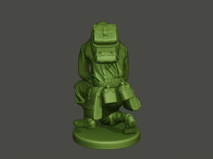 american soldier ww2 cutting a8 3D Print Model