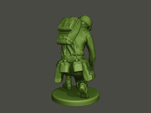 american soldier ww2 cutting a8 Modello di stampa 3D