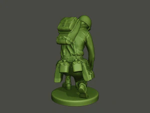 american soldier ww2 cutting a8 3D Print Model