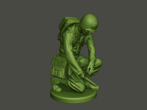 american soldier ww2 cutting a8 Modello di stampa 3D