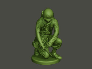 american soldier ww2 cutting a8 Modello di stampa 3D