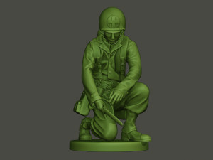american soldier ww2 cutting a8 Modello di stampa 3D