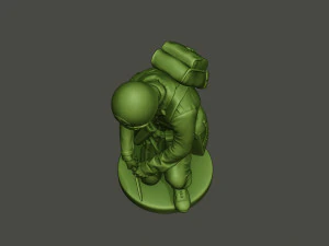american soldier ww2 cutting a8 3D Print Model