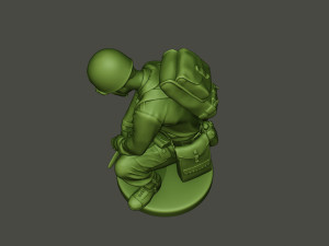 american soldier ww2 cutting a8 Modello di stampa 3D