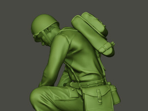american soldier ww2 cutting a8 Modello di stampa 3D