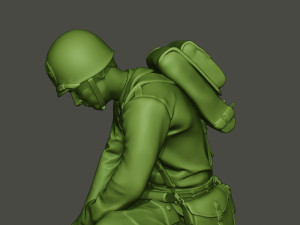 american soldier ww2 cutting a8 Modello di stampa 3D