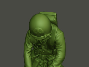 american soldier ww2 cutting a8 Modello di stampa 3D