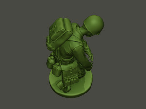 american soldier ww2 cutting a8 Modello di stampa 3D