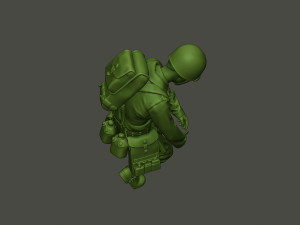 american soldier ww2 cutting a8 Modello di stampa 3D