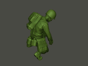 american soldier ww2 cutting a8 Modello di stampa 3D