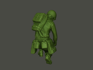 american soldier ww2 cutting a8 Modello di stampa 3D