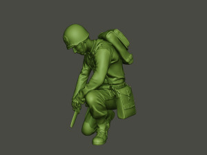 american soldier ww2 cutting a8 Modello di stampa 3D