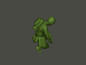 american soldier ww2 cutting a8 Modello di stampa 3D