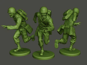 american medic soldiers ww2 a8 pack 3D Print Model