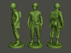 american medic soldiers ww2 a8 pack 3D Принт Модель