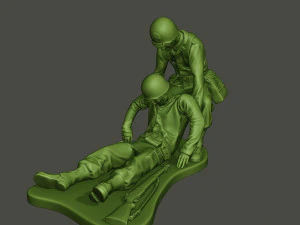 american medic soldiers ww2 a8 pack 3D Print Model