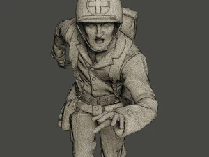 american medic soldiers ww2 a8 pack 3D Print Model