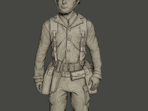 american medic soldiers ww2 a8 pack 3D Print Model