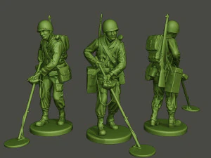 soldato ingegnere americano ww2 che analizza a9 Modello di stampa 3D