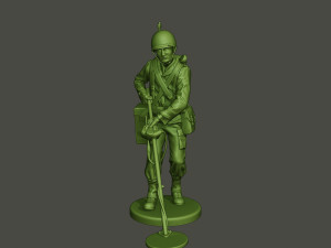 american engineer soldier ww2 analyzing a9 3D-printmodel