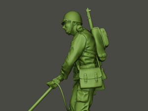 american engineer soldier ww2 analyzing a9 3D-printmodel
