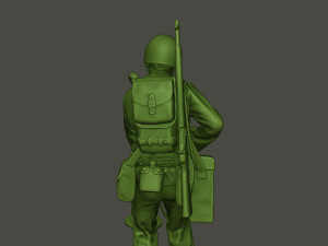 american engineer soldier ww2 analyzing a9 3D-printmodel