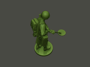 american engineer soldier ww2 analyzing a9 3D-printmodel