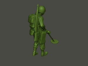 american engineer soldier ww2 analyzing a9 3D-printmodel