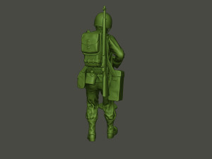 american engineer soldier ww2 analyzing a9 3D-printmodel