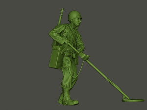 american engineer soldier ww2 analyzing a9 3D-printmodel