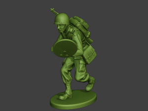 american engineer soldier ww2 run a9 Model Cetak 3D