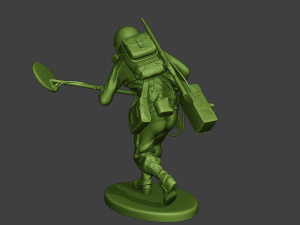 american engineer soldier ww2 run a9 Model Cetak 3D