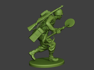 american engineer soldier ww2 run a9 Model Cetak 3D