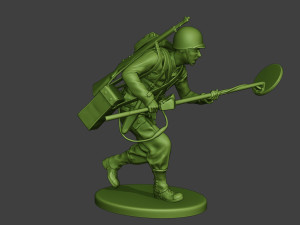 american engineer soldier ww2 run a9 Model Cetak 3D