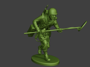 american engineer soldier ww2 run a9 Model Cetak 3D