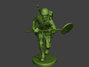 american engineer soldier ww2 run a9 Model Cetak 3D