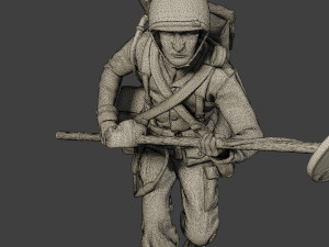 american engineer soldier ww2 run a9 Model Cetak 3D