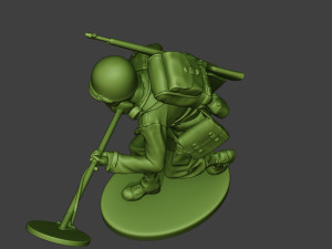 american engineer soldier ww2 run a9 Model Cetak 3D
