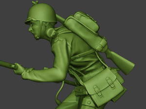 american engineer soldier ww2 run a9 Model Cetak 3D