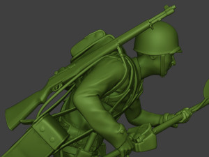 american engineer soldier ww2 run a9 Model Cetak 3D